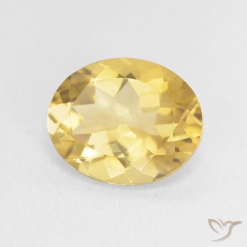 9,17 ctw natürlicher Mittelgold Citrin, Oval, VVS