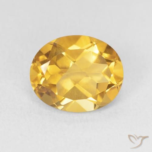3.38ct Natürlicher Dunkelgolden Citrin, Oval, VVS