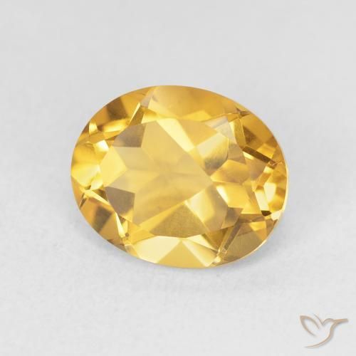 9,17 ctw natürlicher Dunkelgolden Citrin, Oval, VVS