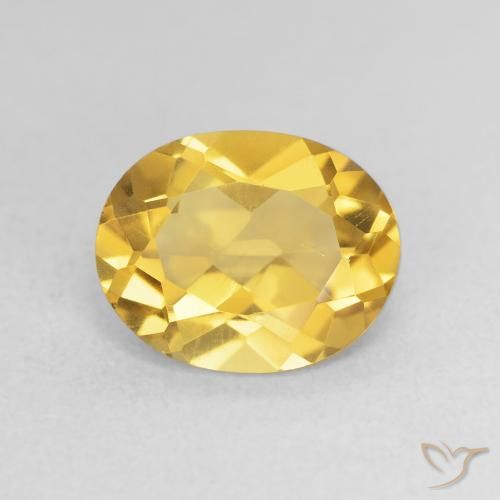 3.00ct Natürlicher Tiefes Gold Citrin, Oval, VS