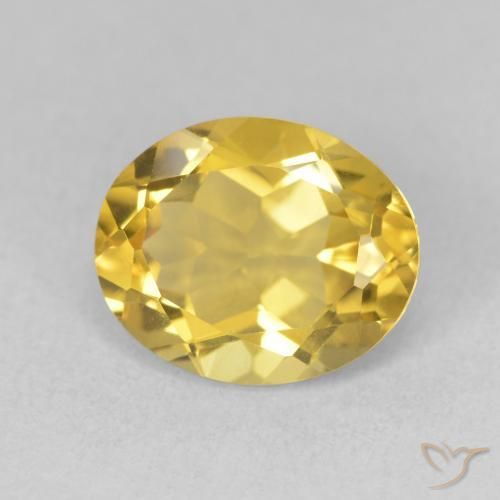 9,17 ctw natürlicher gold-orange Citrin, Oval, VVS-VS