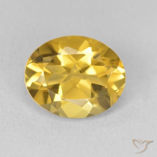 3.39ct Natürlicher Tiefes Gold Citrin, Oval, VVS-VS