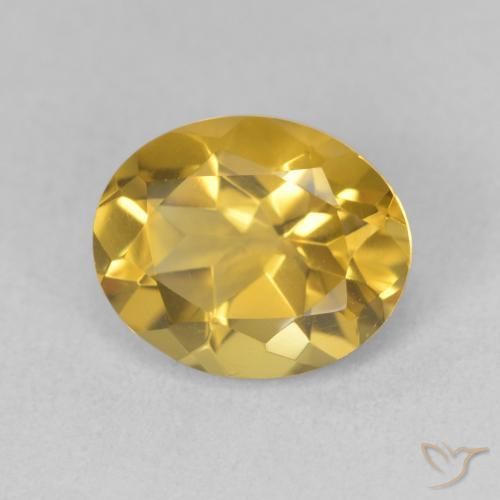 9,17 ctw natürlicher Tiefes Gold Citrin, Oval, VVS-VS