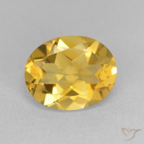 3.18ct Natürlicher Tiefes Gold Citrin, Oval, VVS-VS