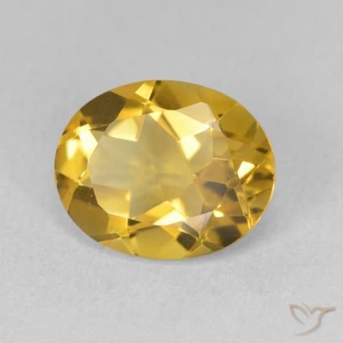 9,17 ctw natürlicher Tiefes Gold Citrin, Oval, VVS-VS
