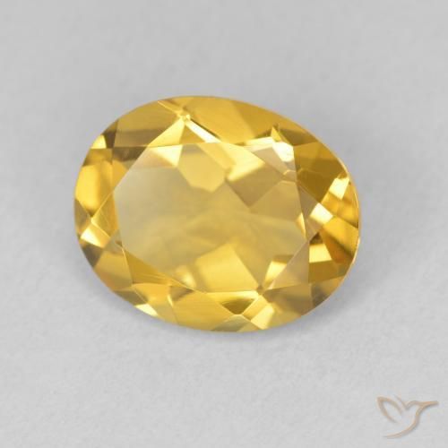 9,17 ctw natürlicher Golden Citrin, Oval, VVS-VS