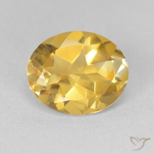 3.51ct Natürlicher gold-orange Citrin, Oval, VVS