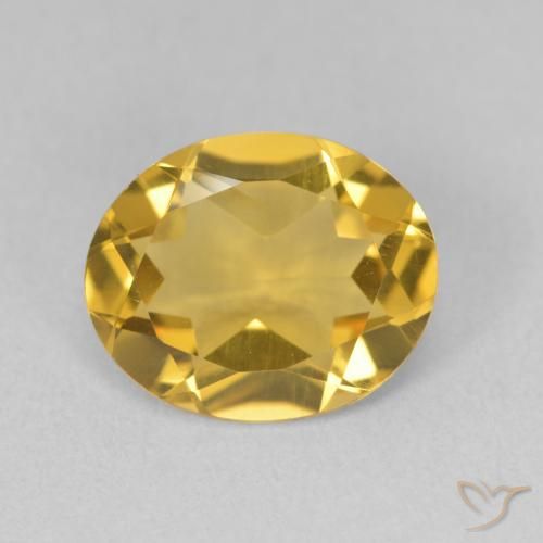 2.86ct Natürlicher Mittelgold Citrin, Oval, VVS-VS