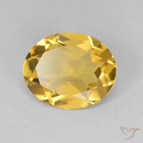 9,17 ctw natürlicher Mittelgold Citrin, Oval, VVS-VS
