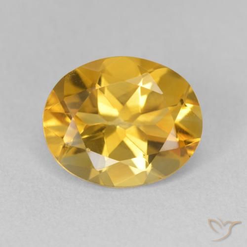 3.28ct Natürlicher Golden Citrin, Oval, VVS