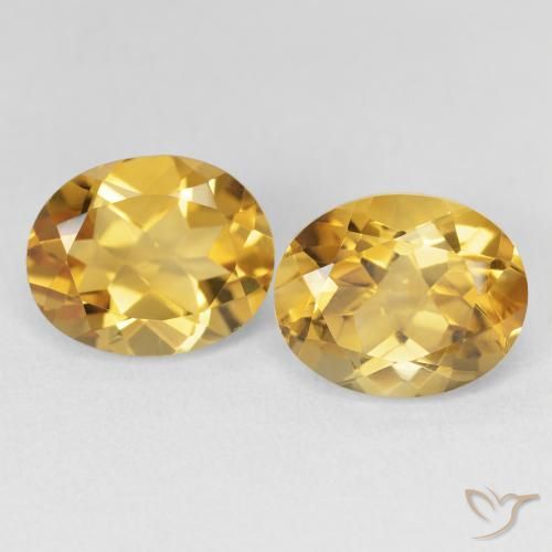 6.81ctw Natürlicher Medium Light-Golden Citrin, Oval, VVS-VS