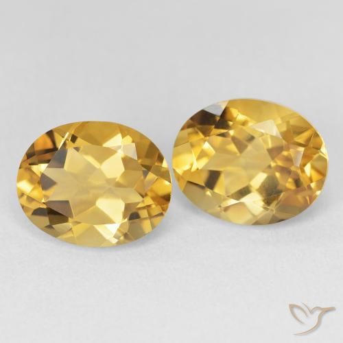 6.81 ct natürliche Medium Light-Golden Citrin-Edelsteine, Oval, VVS-VS