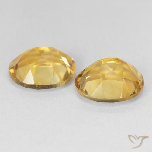 6.81 ct natürliche Medium Light-Golden Citrin-Edelsteine, Oval, VVS-VS