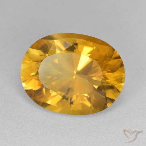 9,17 ctw natürlicher Medium Light-Golden Citrin, Oval, VVS-VS