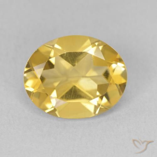 3.30ct Natürlicher Mittelgold Citrin, Oval, VS