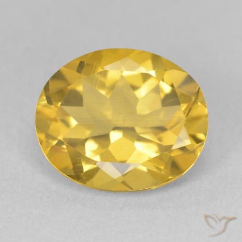 4.36ct Natürlicher gold-orange Citrin, Oval, VS