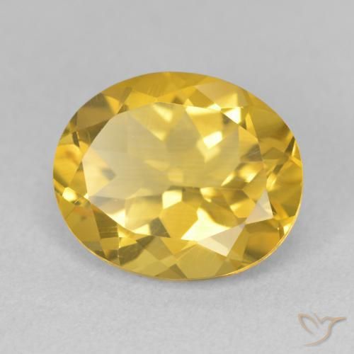 9,17 ctw natürlicher gold-orange Citrin, Oval, VS