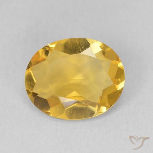 3.02ct Natürlicher Tiefes Gold Citrin, Oval, VS