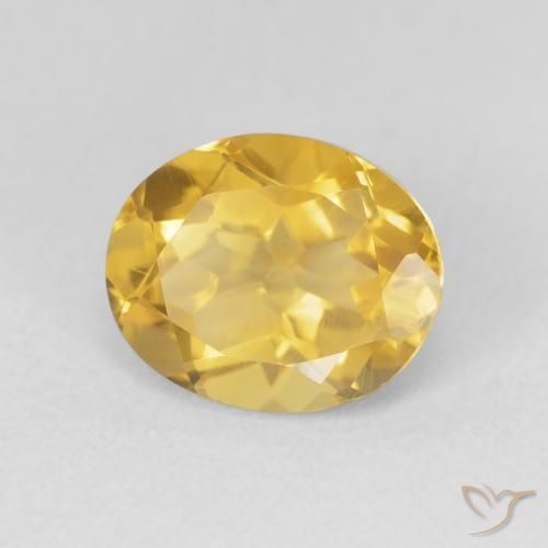 9,17 ctw natürlicher gold-orange Citrin, Oval, VVS-VS