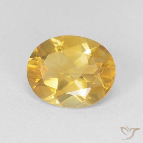 9,17 ctw natürlicher Golden Citrin, Oval, VVS-VS