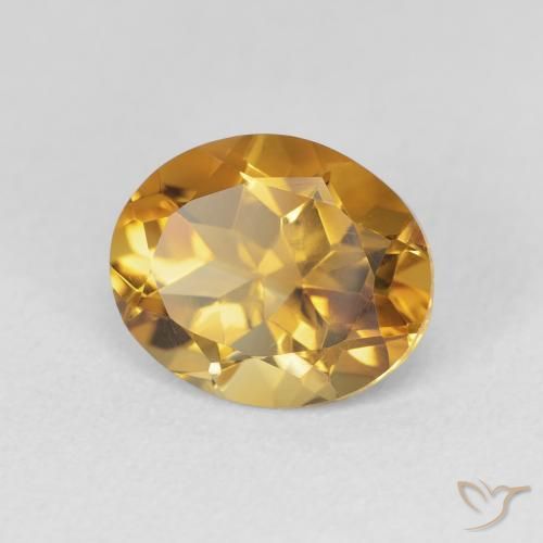 9,17 ctw natürlicher Orange-Gold Citrin, Oval, VVS-VS