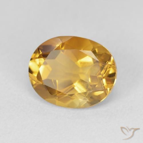 9,17 ctw natürlicher Mittel Orange-Gold Citrin, Oval, VVS-VS