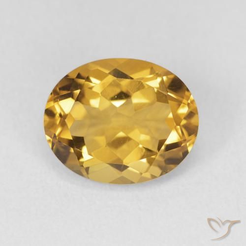 3.47ct Natürlicher Tiefes Gold Citrin, Oval, VVS-VS