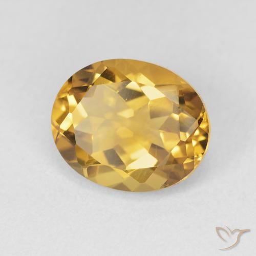 9,17 ctw natürlicher Tiefes Gold Citrin, Oval, VVS-VS