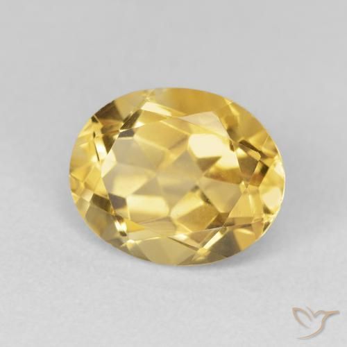 9,17 ctw natürlicher Golden Citrin, Oval, VVS-VS