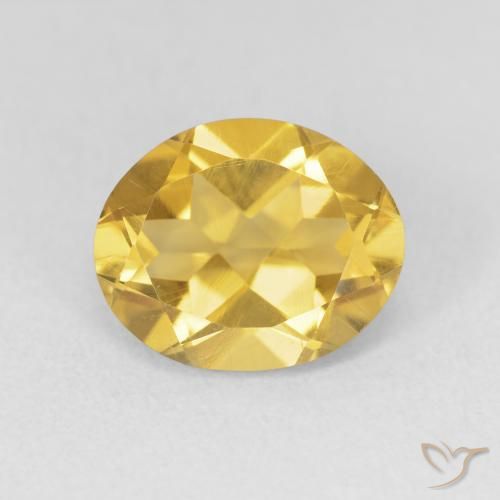 3.20ct Natürlicher Mittelgold Citrin, Oval, VVS-VS