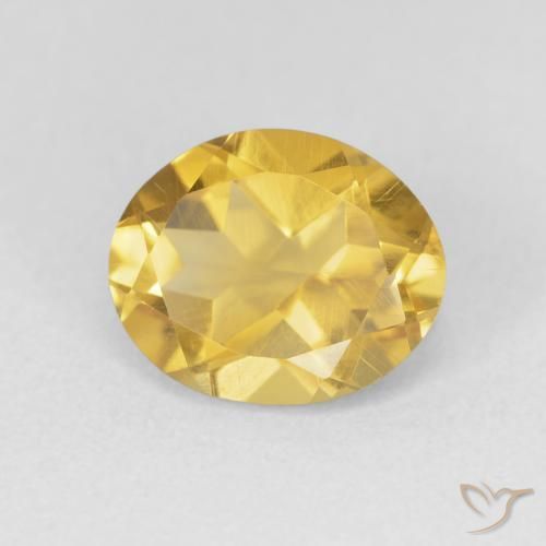 9,17 ctw natürlicher Mittelgold Citrin, Oval, VVS-VS