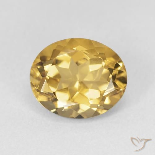 3.53ct Natürlicher Mittleres Gold Citrin, Oval, VVS-VS