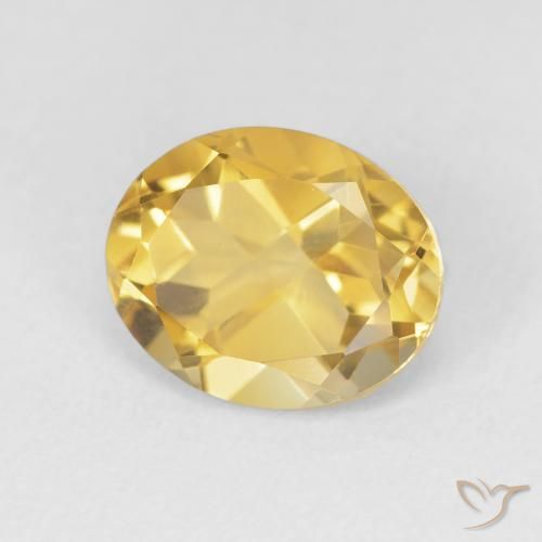 9,17 ctw natürlicher gold-orange Citrin, Oval, VVS-VS