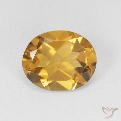 3.20ct Natürlicher Medium Dark-Golden Citrin, Oval, VVS-VS