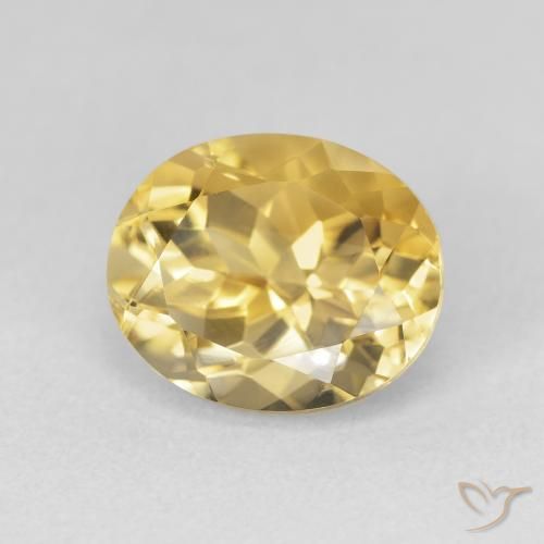 9,17 ctw natürlicher gold-orange Citrin, Oval, VVS-VS