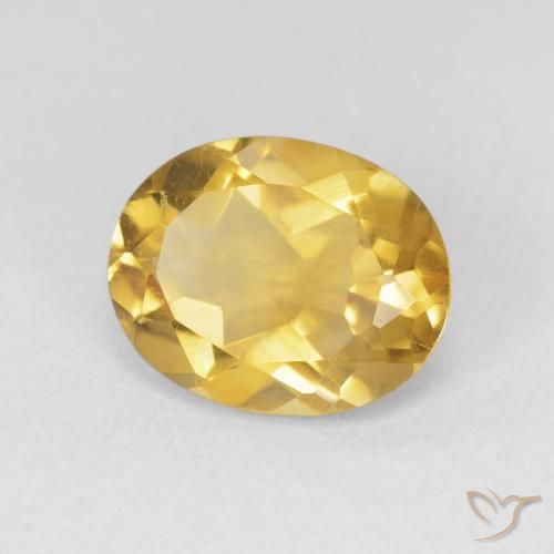 9,17 ctw natürlicher Golden Citrin, Oval, VVS-VS