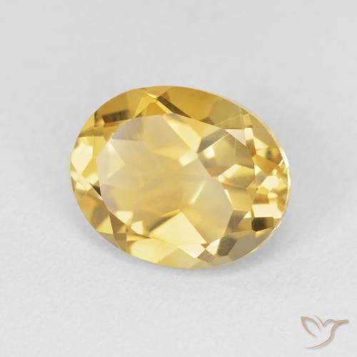 9,17 ctw natürlicher Golden Citrin, Oval, VVS-VS