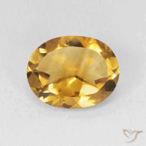 3.11ct Natürlicher gold-orange Citrin, Oval, VVS-VS