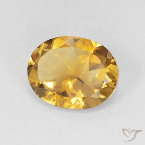 9,17 ctw natürlicher gold-orange Citrin, Oval, VVS-VS