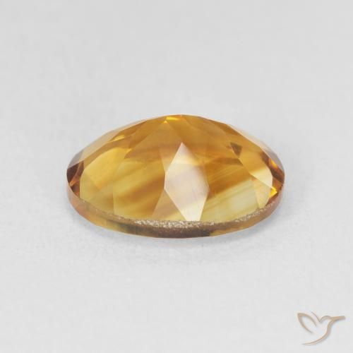 9,17 ctw natürlicher gold-orange Citrin, Oval, VVS-VS