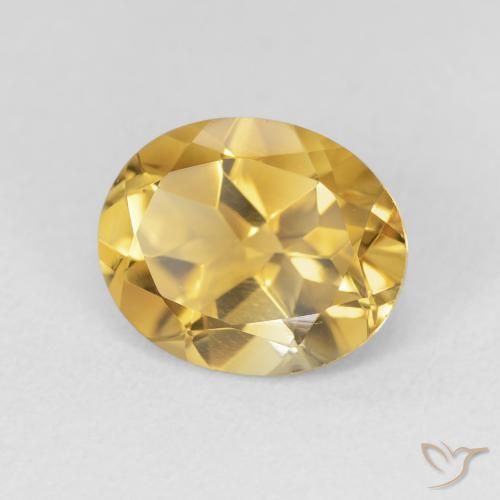 9,17 ctw natürlicher Tiefes Gold Citrin, Oval, VVS-VS