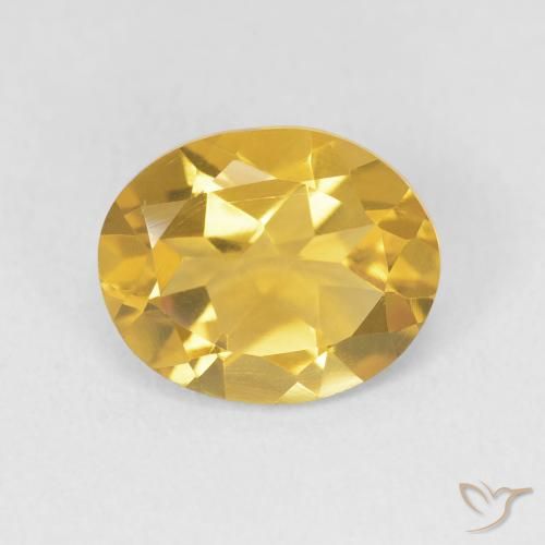 3.05ct Natürlicher Mittelgold Citrin, Oval, VVS-VS