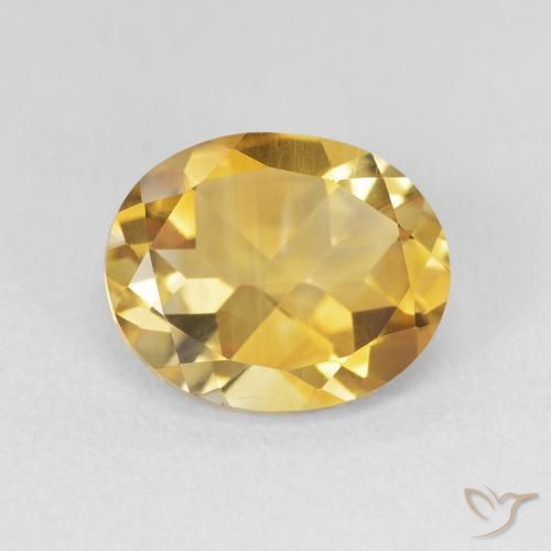 3.38ct Natürlicher Tiefes Gold Citrin, Oval, VVS-VS