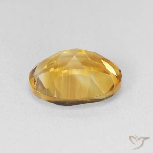 9,17 ctw natürlicher Tiefes Gold Citrin, Oval, VVS-VS