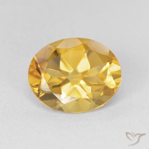 3.32ct Natürlicher Helles Gold Citrin, Oval, VVS-VS