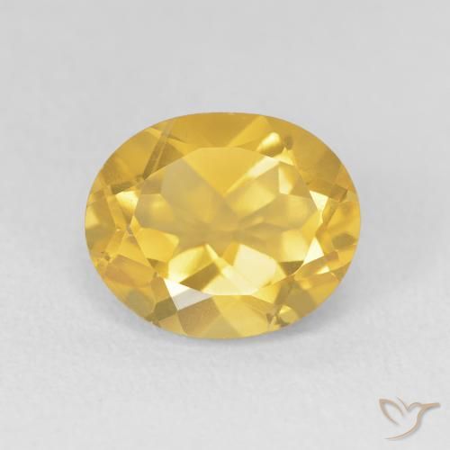 3.78ct Natürlicher gold-orange Citrin, Oval, VVS-VS