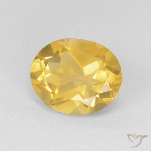 9,17 ctw natürlicher gold-orange Citrin, Oval, VVS-VS
