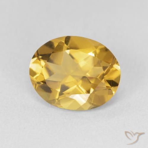 9,17 ctw natürlicher Golden Citrin, Oval, VVS-VS