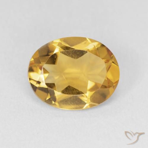 3.23ct Natürlicher Medium Light-Golden Citrin, Oval, VVS-VS