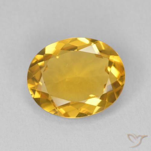 2.94ct Natürlicher Helles Gold Citrin, Oval, VVS